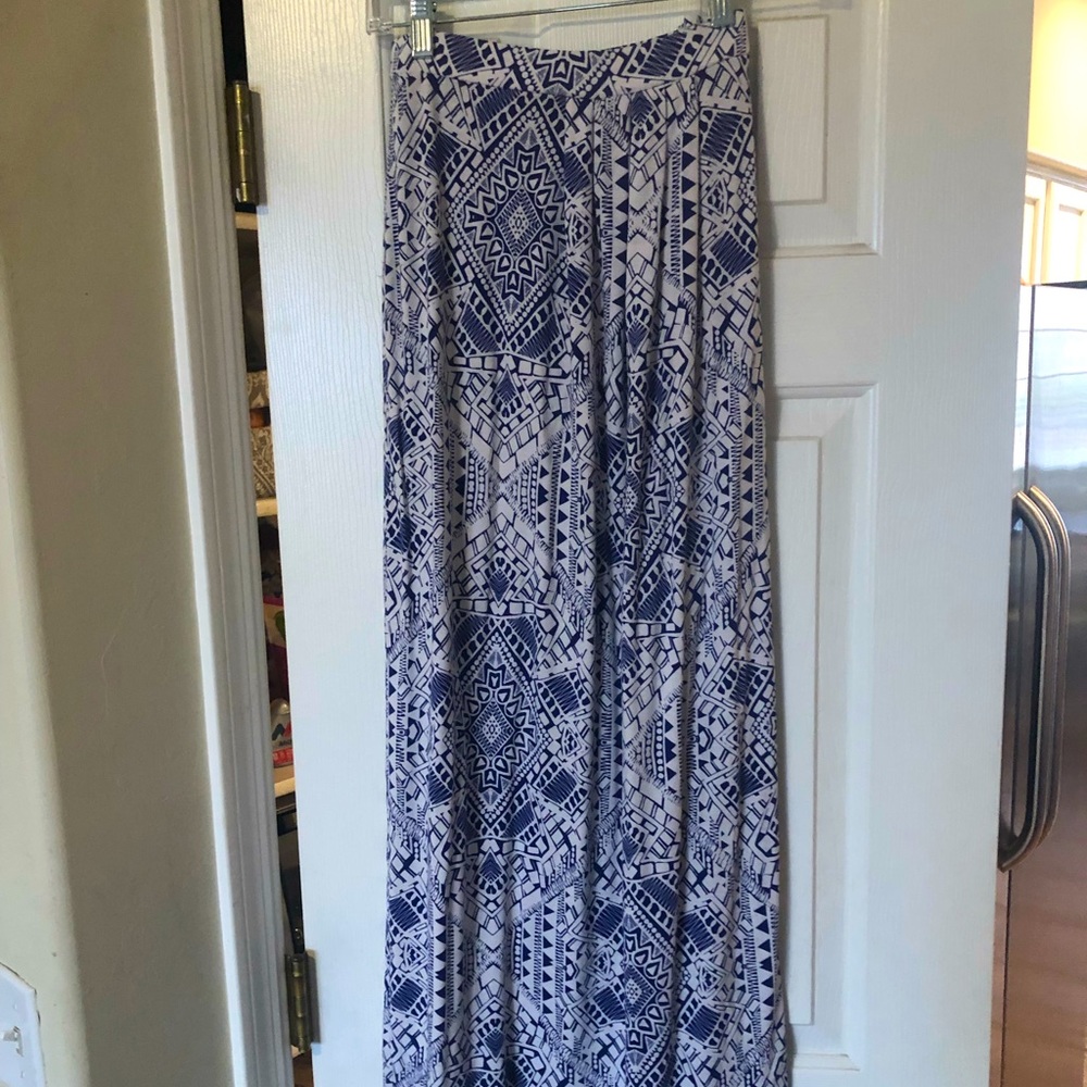 Cynthia Rowley blue/white maxi skirt